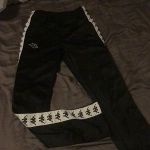 Black and white kappa pants
